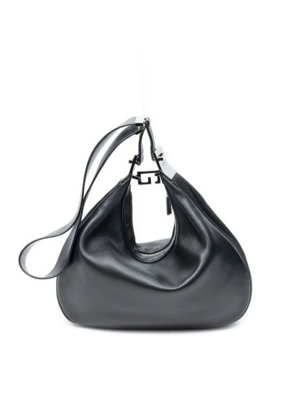 Gucci Zip Hobo Black Calfskin Leather